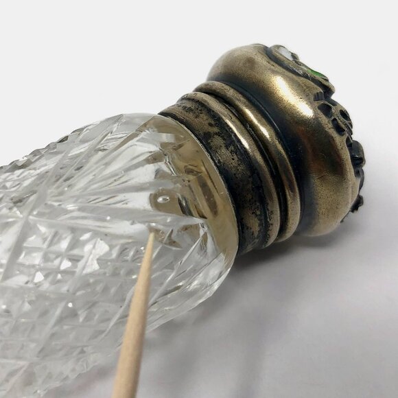 Antique Victorian Cut Crystal With Sterling Silver Lids Collection - Picture 9 of 9